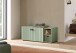 Sitzbank >Station< in Smoke Green - 106x43x37cm (BxHxT)
