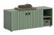 Sitzbank >Station< in Smoke Green - 106x43x37cm (BxHxT)