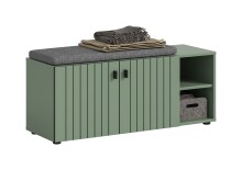 Sitzbank >Station< in Smoke Green - 106x43x37cm...