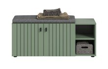 Sitzbank >Station< in Smoke Green - 106x43x37cm...