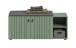 Sitzbank >Station< in Smoke Green - 106x43x37cm (BxHxT)