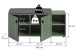 Sitzbank >Station< in Smoke Green - 106x43x37cm (BxHxT)