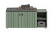 Sitzbank >Station< in Smoke Green - 106x43x37cm (BxHxT)