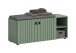 Sitzbank >Station< in Smoke Green - 106x43x37cm (BxHxT)