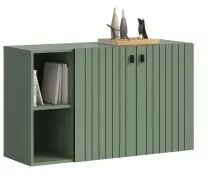 Sitzbank >Station< in Smoke Green - 106x63x37cm...