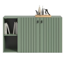 Sitzbank >Station< in Smoke Green - 106x63x37cm (BxHxT)