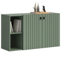 Sitzbank >Station< in Smoke Green - 106x63x37cm (BxHxT)
