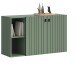 Sitzbank >Station< in Smoke Green - 106x63x37cm (BxHxT)