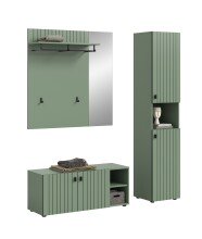 Garderoben-Set >Station< in Smoke Green - 161x192x37cm (BxHxT)