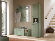 Garderoben-Set >Station< in Smoke Green -...