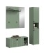 Garderoben-Set >Station< in Smoke Green - 161x192x37cm (BxHxT)