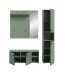 Garderoben-Set >Station< in Smoke Green - 161x192x37cm (BxHxT)
