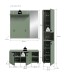 Garderoben-Set >Station< in Smoke Green - 161x192x37cm (BxHxT)