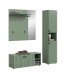 Garderoben-Set >Station< in Smoke Green - 161x192x37cm (BxHxT)