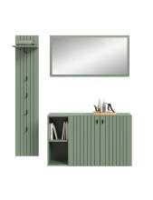 Garderoben-Set >Station< in Smoke Green - 152x192x37cm (BxHxT)