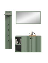 Garderoben-Set >Station< in Smoke Green - 152x192x37cm (BxHxT)