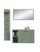 Garderoben-Set >Station< in Smoke Green - 152x192x37cm (BxHxT)