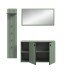 Garderoben-Set >Station< in Smoke Green - 152x192x37cm (BxHxT)