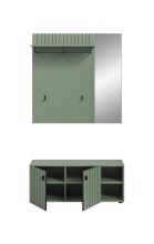 Garderoben-Set >Station< in Smoke Green - 106x192x37cm (BxHxT)