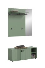 Garderoben-Set >Station< in Smoke Green -...