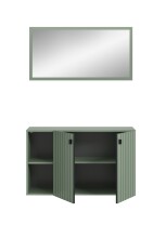 Garderoben-Set >Station< in Smoke Green - 106x192x37cm (BxHxT)