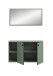Garderoben-Set >Station< in Smoke Green - 106x192x37cm (BxHxT)