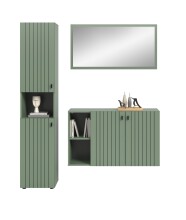 Garderoben-Set >Station< in Smoke Green - 161x192x37cm (BxHxT)