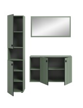 Garderoben-Set >Station< in Smoke Green - 161x192x37cm (BxHxT)