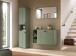 Garderoben-Set >Station< in Smoke Green - 161x192x37cm (BxHxT)