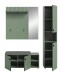 Garderoben-Set >Station< in Smoke Green - 161x192x37cm (BxHxT)