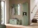 Garderoben-Set >Station< in Smoke Green - 161x192x37cm (BxHxT)