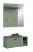 Garderoben-Set >Station< in Smoke Green - 106x192x37cm (BxHxT)