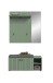 Garderoben-Set >Station< in Smoke Green - 106x192x37cm (BxHxT)
