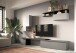 Wohnwand >Ilary< in Ardesia / Gesso / Piombo, Holzwerkstoff - 290x210x40 (BxHxT)