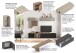 Wohnwand >Ilary< in Argilla / Lava / Mercure Holzstruktur Nachbildung