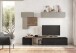 Wohnwand >Ilary< in Argilla / Lava / Mercure Holzstruktur Nachbildung