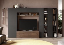 Wohnwand >Ilary< in Lava / Mercure Nachbildung...