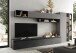 Wohnwand >Ilary< in Ardesia / Piombo, Holzwerkstoff - 387x186x40cm (BxHxT)