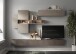 Wohnwand >Ilary< in Argilla / Bronzo / Eiche Cadiz Nachbildung, Holzwerkstoff