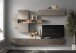 Wohnwand >Ilary< in Argilla / Bronzo / Eiche Cadiz Nachbildung, Holzwerkstoff