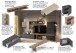 Wohnwand >Ilary< in Argilla / Lava / Mercure Holzstruktur Nachbildung
