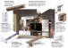 Wohnwand >Ilary< in Weiss Hochglanz Lack / Mercure Holzstruktur Nachbildung