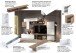 Wohnwand >Ilary< in Weiss Hochglanz Lack / Mercure Holzstruktur Nachbildung