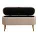 Truhenbank >Harlow< in Beige, Polyester - 95x45x37cm (BxHxT)