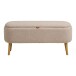 Truhenbank >Harlow< in Beige, Polyester - 95x45x37cm (BxHxT)