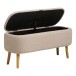 Truhenbank >Harlow< in Beige, Polyester - 95x45x37cm (BxHxT)