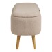 Truhenbank >Harlow< in Beige, Polyester - 95x45x37cm (BxHxT)