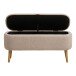 Truhenbank >Harlow< in Beige, Polyester - 95x45x37cm (BxHxT)