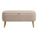 Truhenbank >Harlow< in Beige, Polyester - 95x45x37cm (BxHxT)