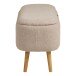 Truhenbank >Harlow< in Beige, Polyester - 95x45x37cm (BxHxT)
